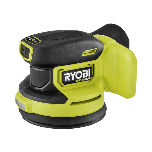 Ryobi 18V ONE+ HP 125mm Random Orbital Sander - Tool Only - Compact Design - Variable Speed - Includes 3 Sanding Sheets