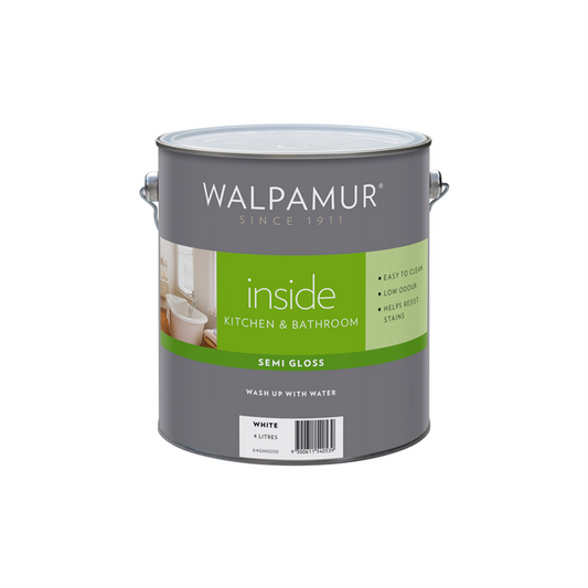 Walpamur Inside Interior Paint - 4L - White - Water Based - Low Odour - Auzzistore