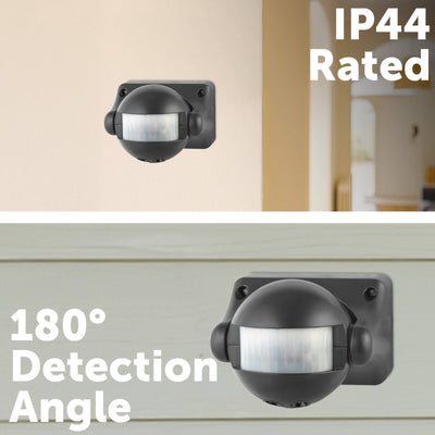 Arlec Movement Activated Security Sensor Light - 12m Range - Plastic - Reliable Detection