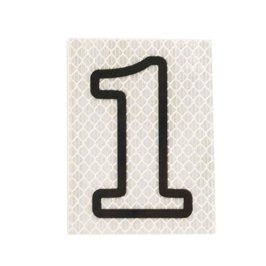 Sandleford 80mm Self Adhesive Night Shine House Number 1 Polycarbonate Reflective Weatherproof