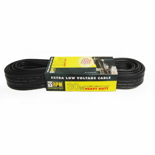 HPM Garden Lighting Cable - 30m - 2.1mm² PVC - Heavy-Duty Performance