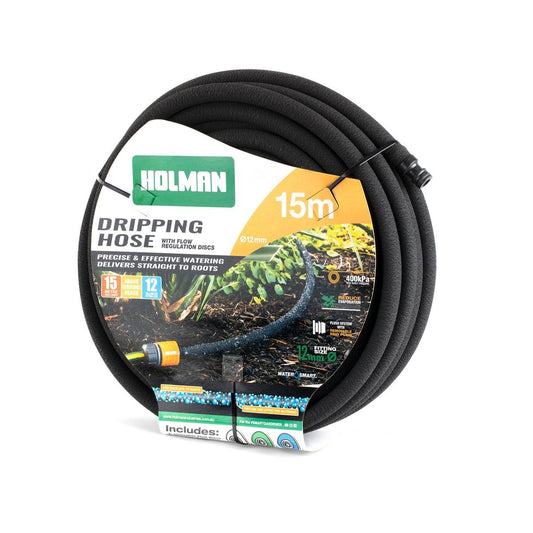 Holman Weeper Hose - 15m - Condensed Rubber - UV Resistant - Auzzistore
