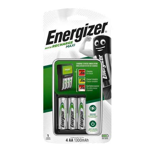 Energizer Recharge Battery - AA - 4 Pack - LED Status Indicator