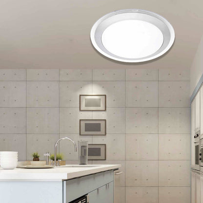 Brilliant 33cm 18W Charlton LED Oyster Ceiling Light - Acrylic - Modern Design