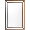 Cafe Lighting and Living Zeta Wall Mirror Antique Gold Bevelled Beaded Trim