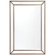 Cafe Lighting and Living Zeta Wall Mirror Antique Gold Bevelled Beaded Trim