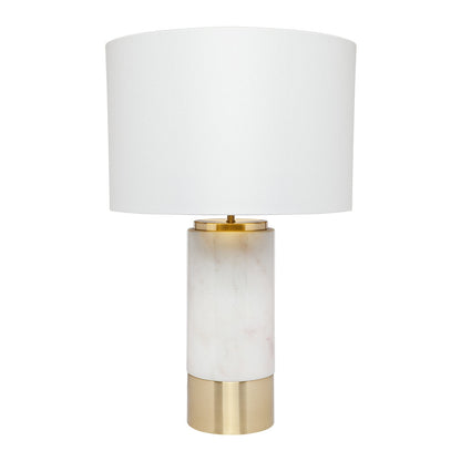 Cafe Lighting Paola Marble Table Lamp With White Shade White