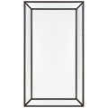 Cafe Lighting and Living Zeta Wall Mirror Black Bevelled Beaded Trim