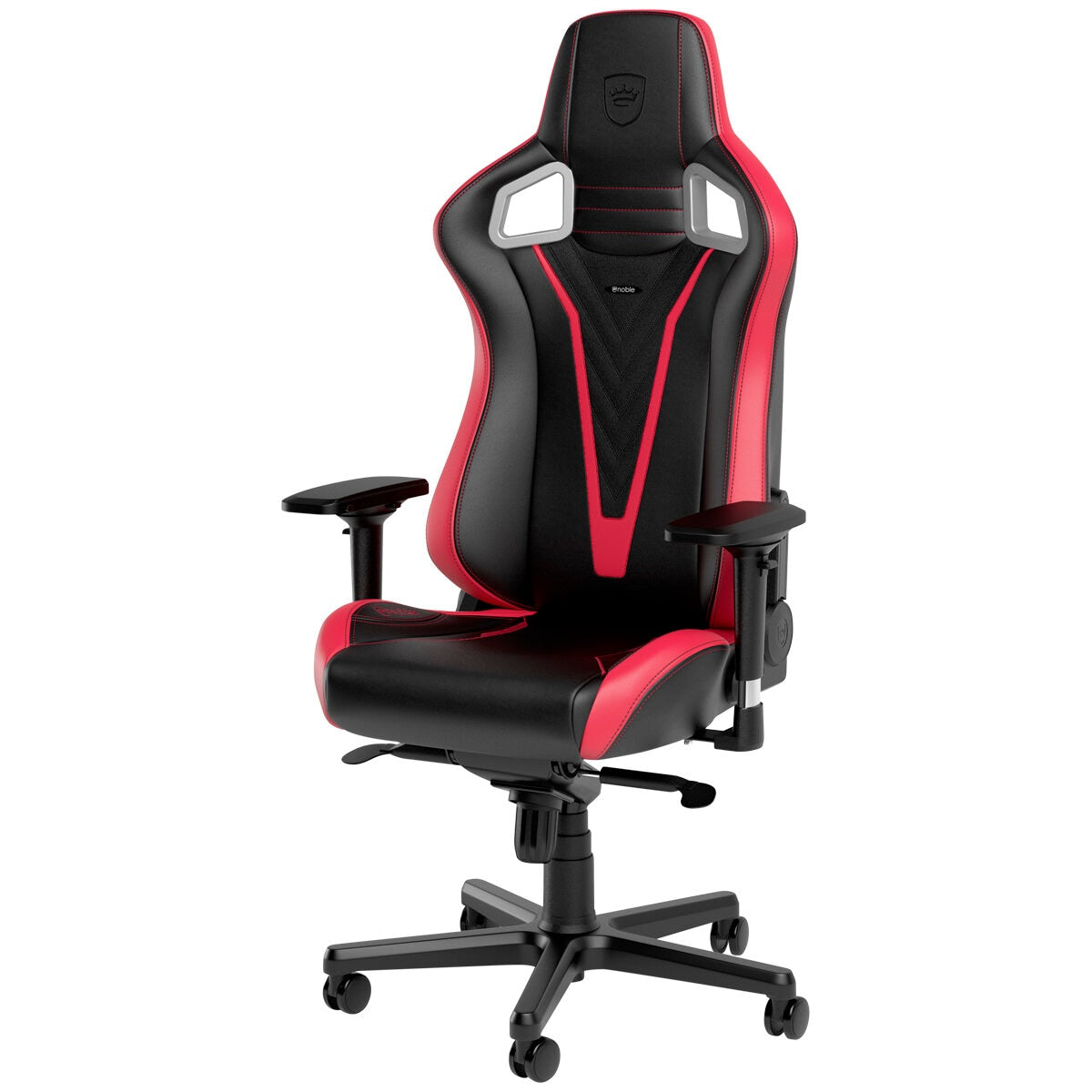 noblechairs Epic V Gaming Chair RedBlack - Ergonomic Design, Premium Materials, Adjustable Lumbar Support