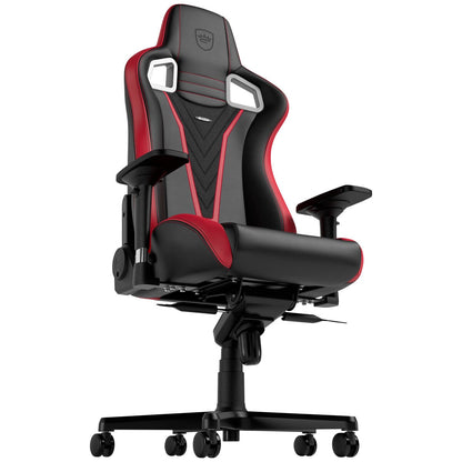 noblechairs Epic V Gaming Chair RedBlack - Ergonomic Design, Premium Materials, Adjustable Lumbar Support