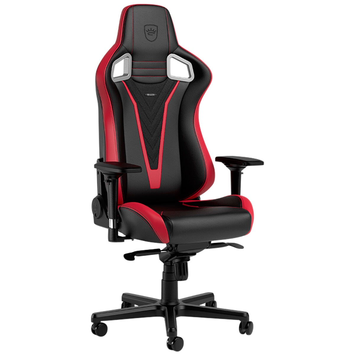 noblechairs Epic V Gaming Chair RedBlack - Ergonomic Design, Premium Materials, Adjustable Lumbar Support