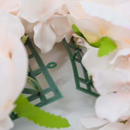 UN-REAL 50cm Blush Artificial Flower Wall Tile - Pink Roses & Hydrangeas, Easy Install