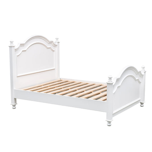 Moran Cassis Double Bed With Encasement And Slats White – view 2 - Auzzistore
