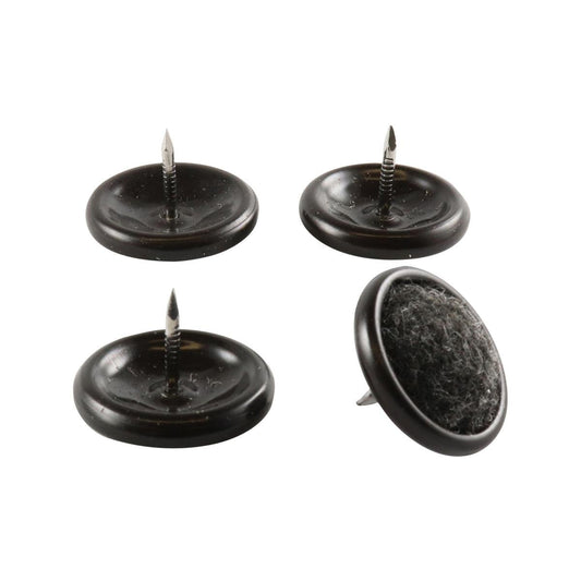 Surface Gard Round Castor Cup 4 Pack - 25mm - Brown - For Carpet & Hardwood - Auzzistore