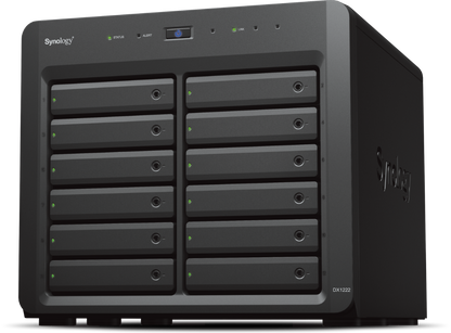 Synology Expansion Unit DX1222 12-Bay 3.5" Diskless NAS for Cmptabile Scalable Models , Synology Drives only