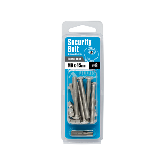 Pinnacle M6 x 45mm Stainless Steel Security Bolts - 8 Pack - Durable – view 2 - Auzzistore