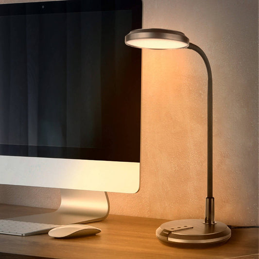Brilliant 38cm Black Thrive LED Desk Lamp - Tone Changing - 530 Lumen - Adjustable – view 2