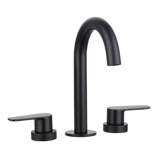 Evekare Matte Black 1/4 Turn Extended Lever Basin Set 245mm - Easy Access