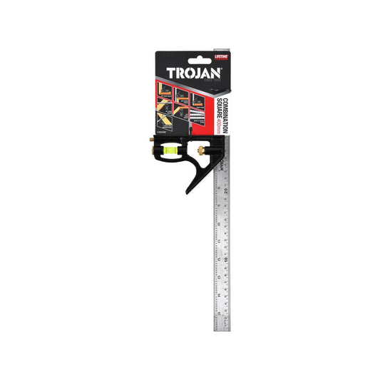 Trojan 400mm Stainless Steel Combination Square - Precision Tool - Durable - Auzzistore