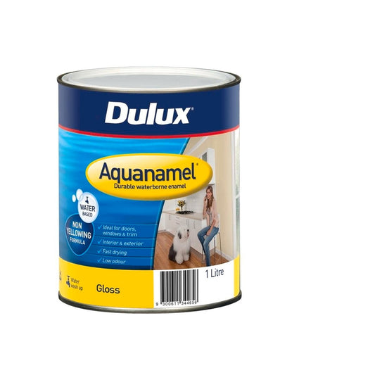 Dulux 1L Extra Bright Gloss Aquanamel Enamel Paint - Water-Based Acrylic - Auzzistore