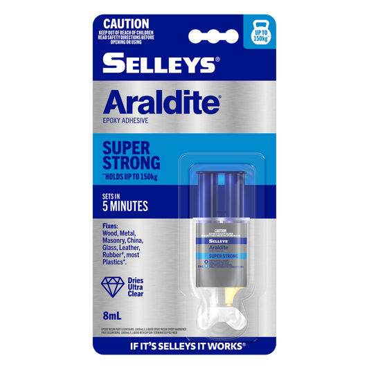 Selleys Araldite Super Strong Epoxy Adhesive 8ml - Fast Setting - Clear