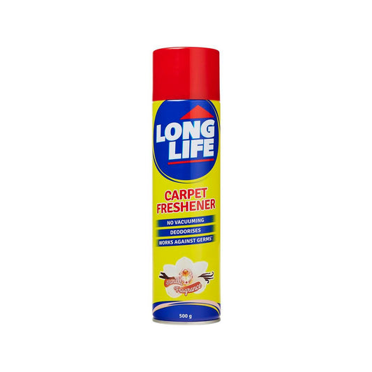 Long Life Carpet Freshener - 500g - Aerosol Can - Vanilla Fragrance