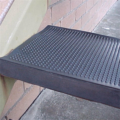 Ideal Diy Floors Black Rubber Stair Tread 25x75cm Flexible Grip