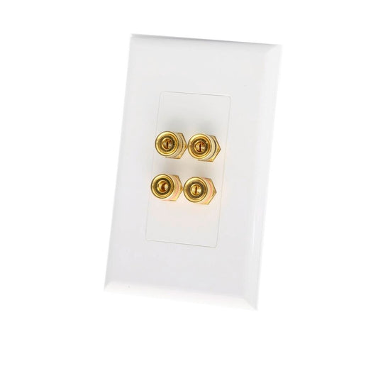 Studio Acoustic Banana Socket Wall Plate 4mm Heavy Duty Metal Quality - Auzzistore