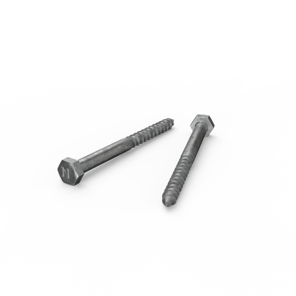 Zenith Hot Dip Galvanised Hex Head Coach Screws M6 x 75mm 25 Pack