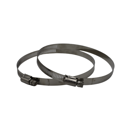 Pacific Air 125mm Stainless Steel Worm Clamp 2 Pack Easy Seal - Auzzistore
