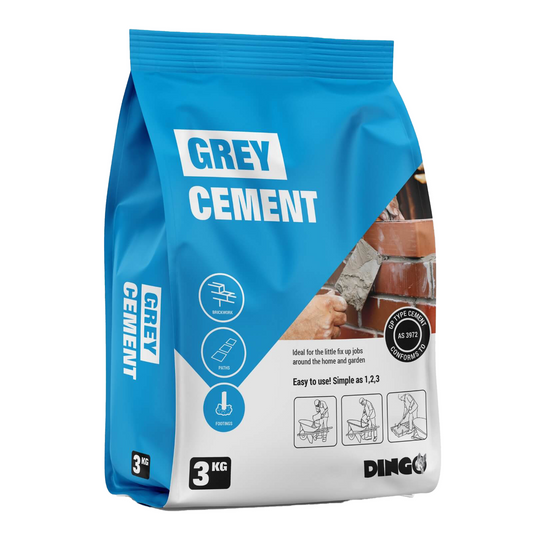 Dingo Grey Cement - 3kg - Cement - Versatile For Mortar And Concrete - Auzzistore