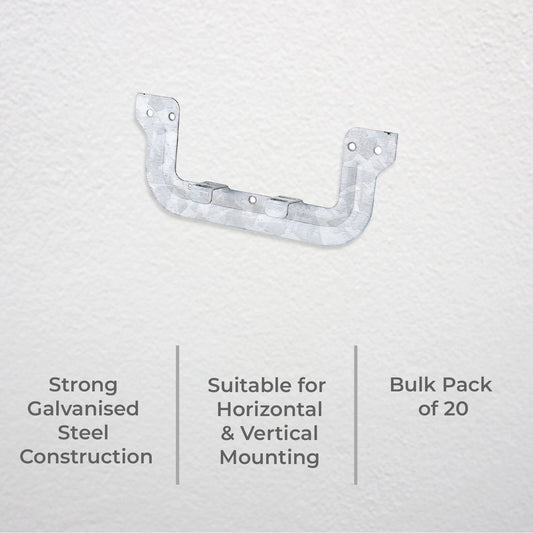 Deta Plaster Clip Bracket - 123mm x 52mm - Galvanised Steel - 20 Pack – view 2