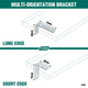 Carinya Zinc Plated Angle Bracket 75 x 50mm - Silver - Heavy-Duty - 1 Pack