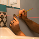 Ryobi 10m Red Cross Line Laser - Self-Levelling - Accurate Alignment