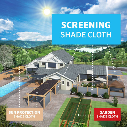 Coolaroo 3.66 x 3m Graphite Heavy Duty Screening Shade Cloth 70% UV Block – view 2