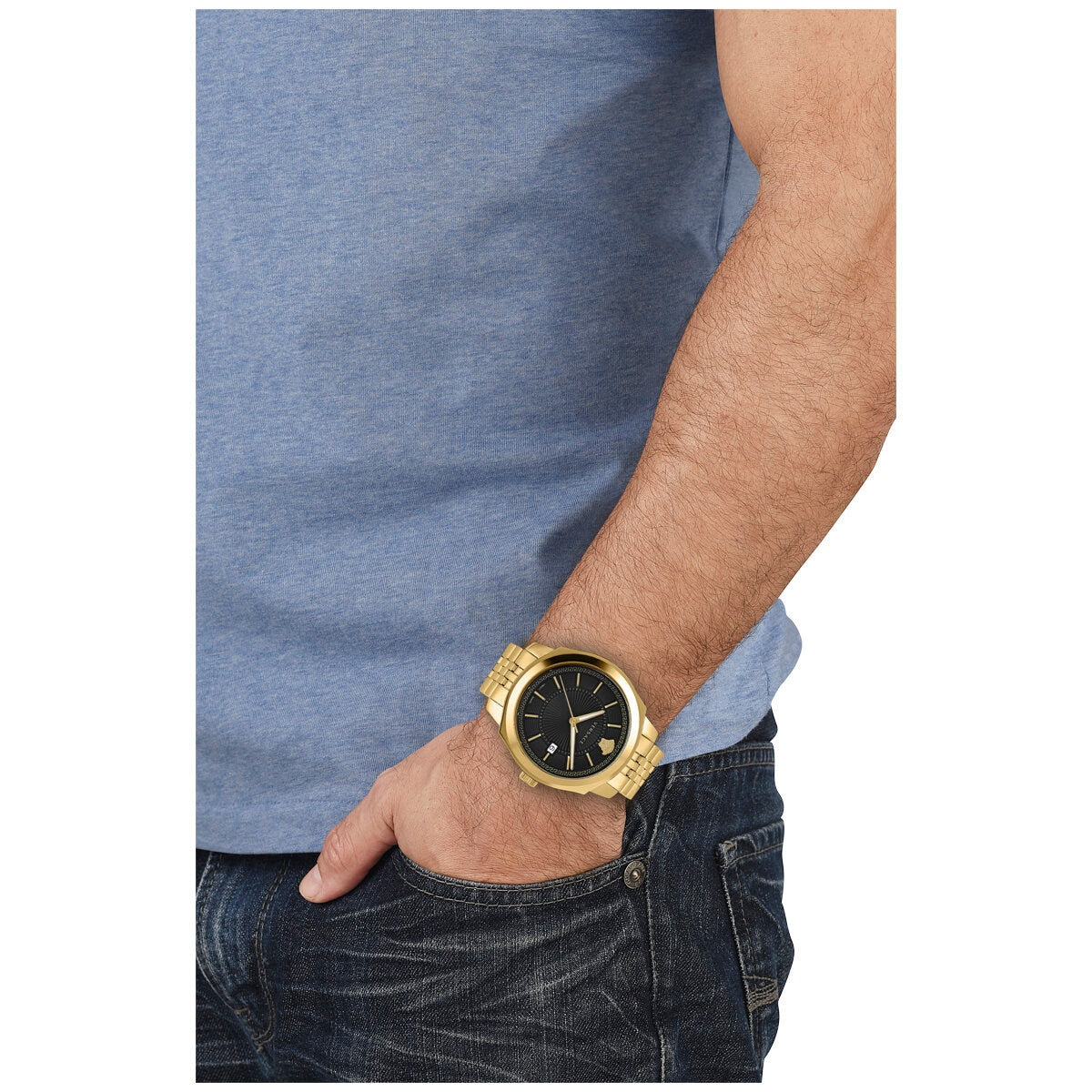 Versace Men's Icon Classic Gold Tone Medusa Watch
