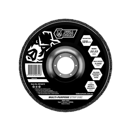 Full Boar Multi Purpose Strip Disc - 125mm - Silicon Carbide - Rust Removal - Auzzistore