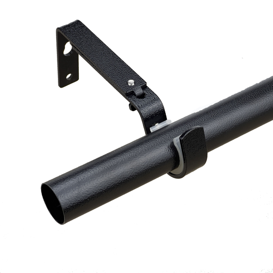 Pillar Black Adjustable Universal Curtain Rod Bracket - 25mm & 32mm - 1 Pair - 105mm to 150mm – view 2 - Auzzistore