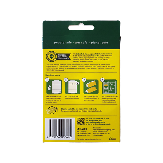 Envirosafe Professional Clothes Moth Trap - 105mm x 160mm - Pesticide-Free – view 2 - Auzzistore