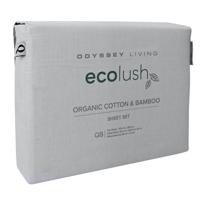 Odyssey Living Eco Lush Organic Cotton And Bamboo King Sheet Set Silver