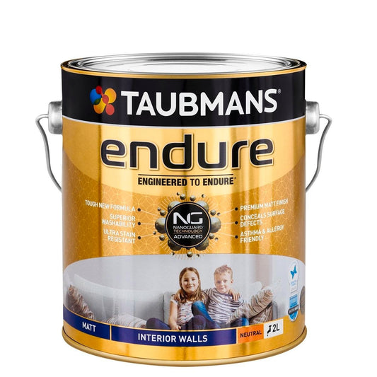 Taubmans 2L Neutral Matt Endure Interior Walls Paint - 2L - Water Based - Stain Resistant - Low Odour - Auzzistore