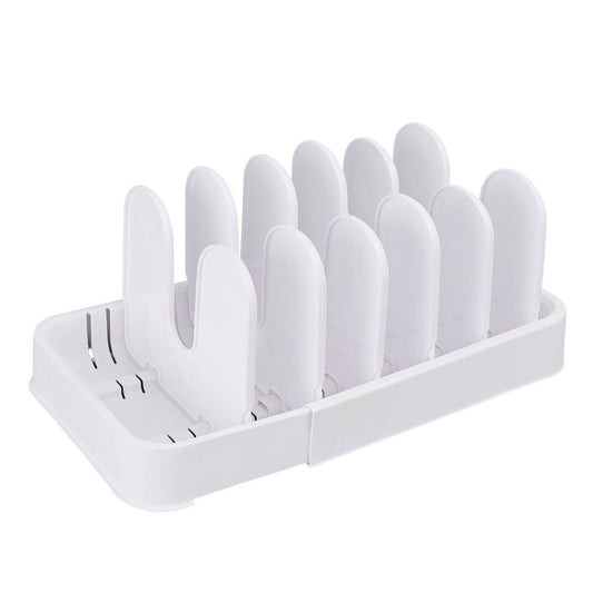 EzyStorage White Expanding Cookware Organiser - 36-58cm - 6 Dividers – view 2 - Auzzistore