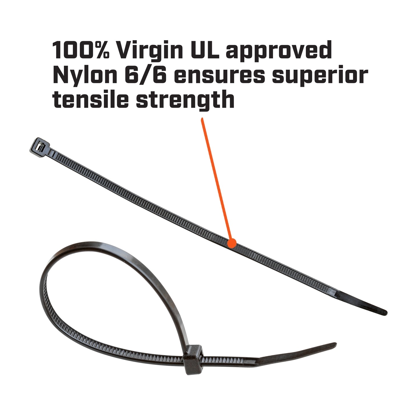 Crescent 200 X 4 6mm Black Cable Ties 100 Pack