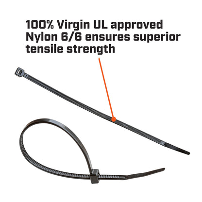 Crescent 200 X 4 6mm Black Cable Ties 100 Pack