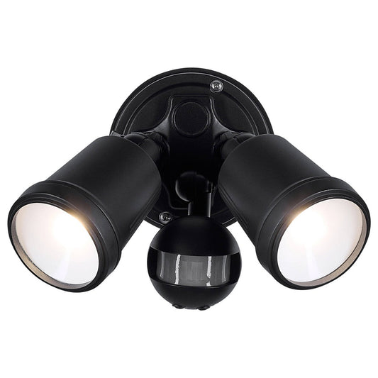 Brilliant Black Raptor III Twin Security Light - 20W - 1800 Lumens - PIR Sensor - Outdoor Use – view 2