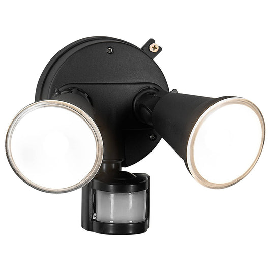 Brilliant Black Lamy DIY Twin Security Light - 330mm x 180mm - PIR Sensor – view 2 - Auzzistore
