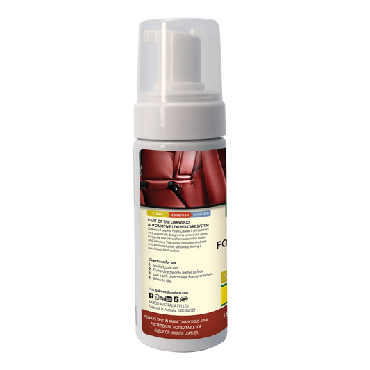 Oakwood Automotive Leather Foam Cleaner - 150ml - pH Balanced - Removes Dirt & Odours – view 2