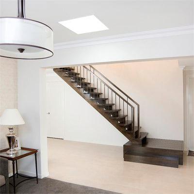Illume 400mm Square Flush Mount Skylight Alternative - Aluminium - No Heat Transfer
