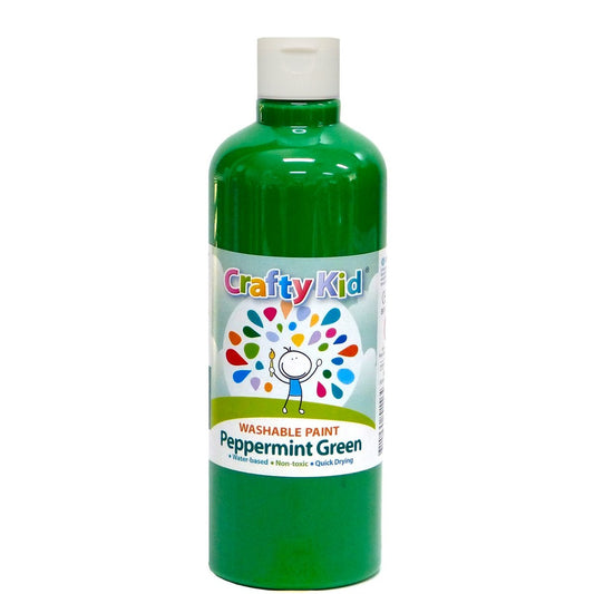 Boyle 500ml Peppermint Green Washable Paint Quick Drying Non-Toxic