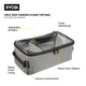 Ryobi Half Size Clear Top Traxx Canvas Bag - 240mm x 170mm x 440mm - Water-Resistant